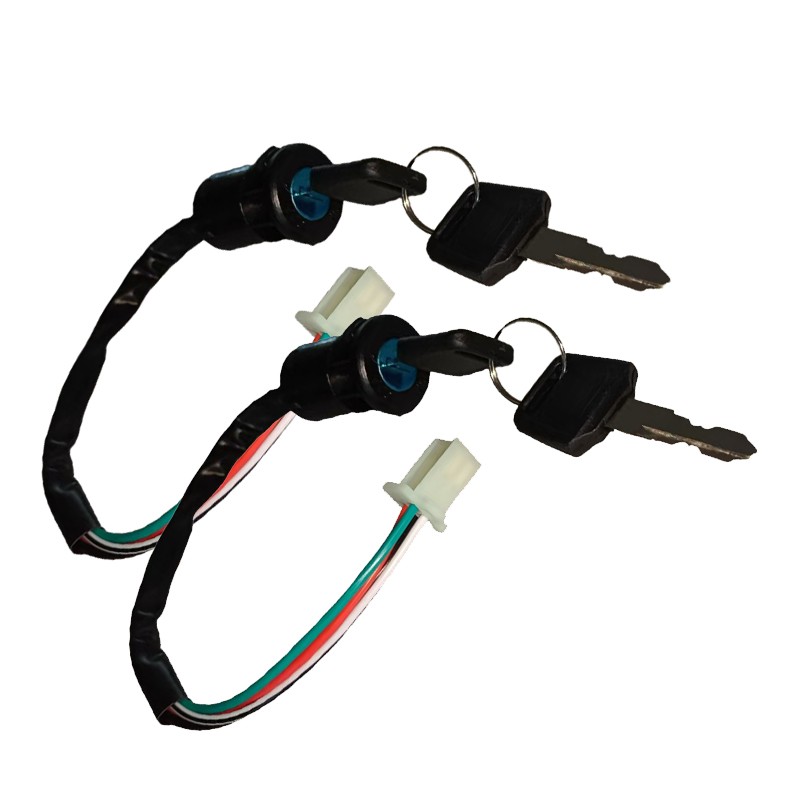 2X UNIVERSAL IGNITION SWITCH FLUSH MOUNT 12-VOLT 2-KEY 2 POSITION ON OFF LOCK
