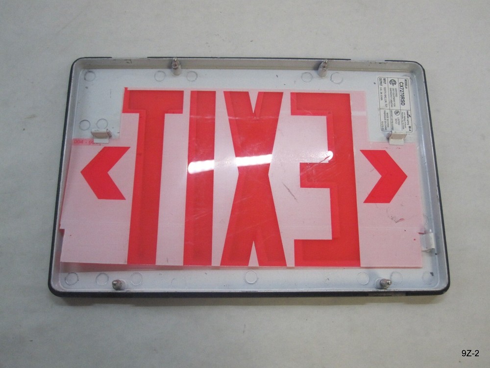 Exit Face Plate For Lumark 12" 2-Light Utility Fluorescent Emergency Exit Light