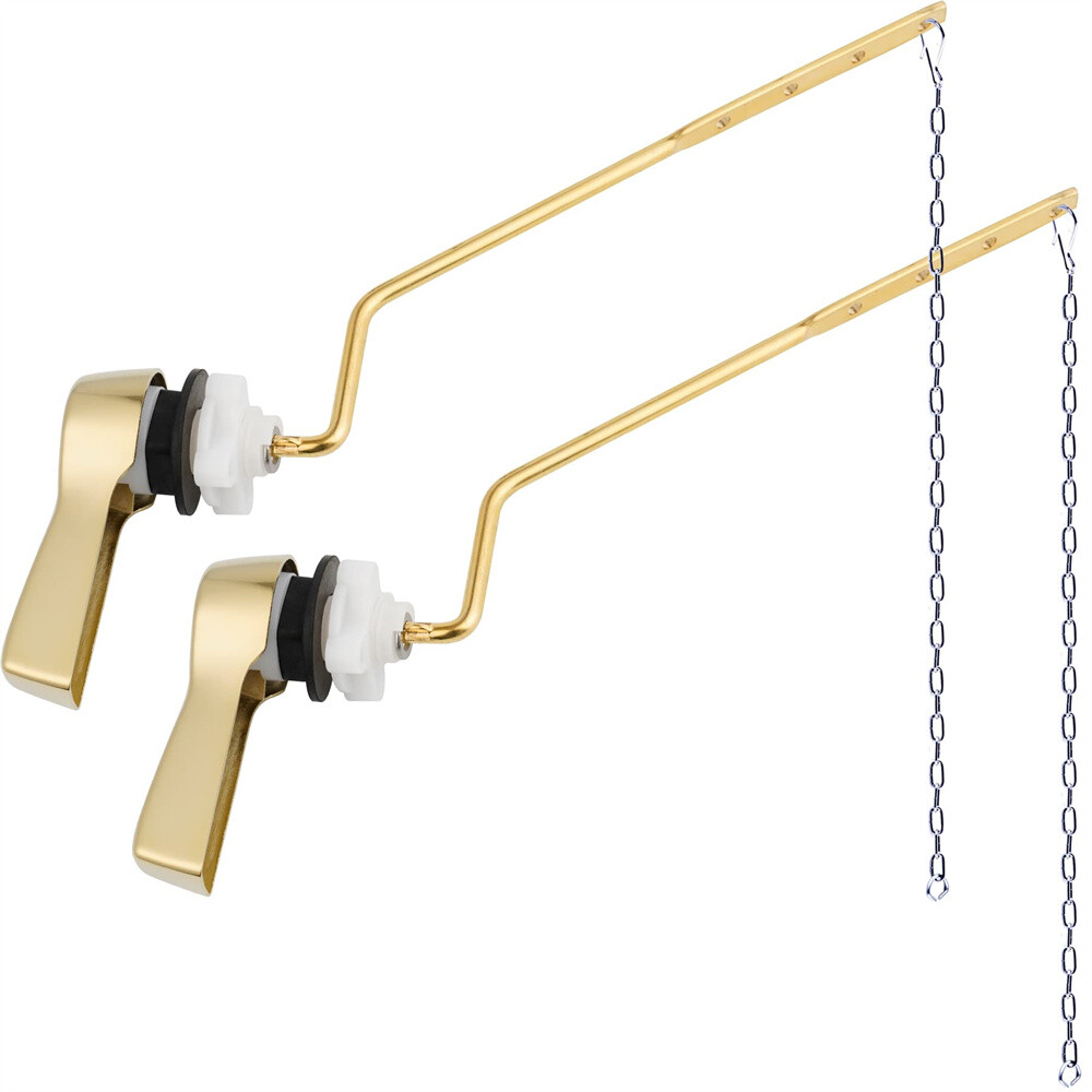 2Pack Universal Side Mount Toilet Handle Trip Lever Tank Flush Lever Replacement