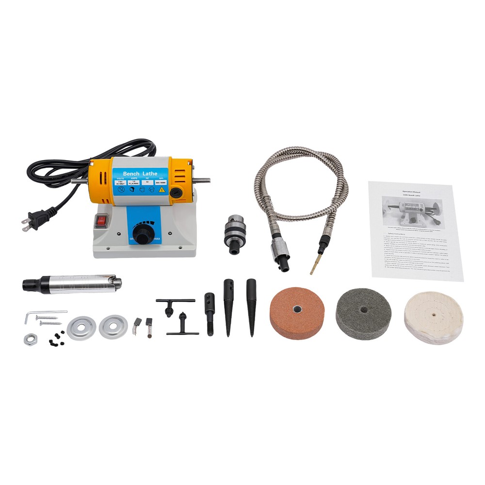 Jewelry Bench Buffer Polisher with Adjustable Speed & Accessory Kit