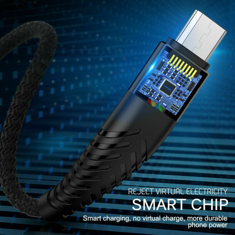 Micro USB Cable Charger Data Sync Braided For Samsung Android HTC LG 3/6/10