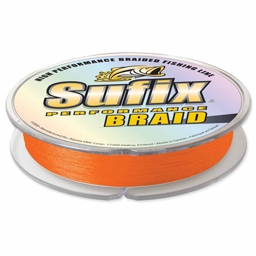 2 - SPOOLS SUFIX PERFORMANCE BRAID 40 LB FLO NEON FIRE/FLUO ORANGE (NIP)