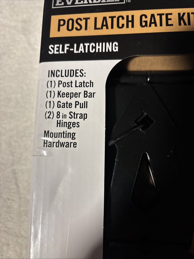 Everbilt Post Latch Gate Set Black 1002316523