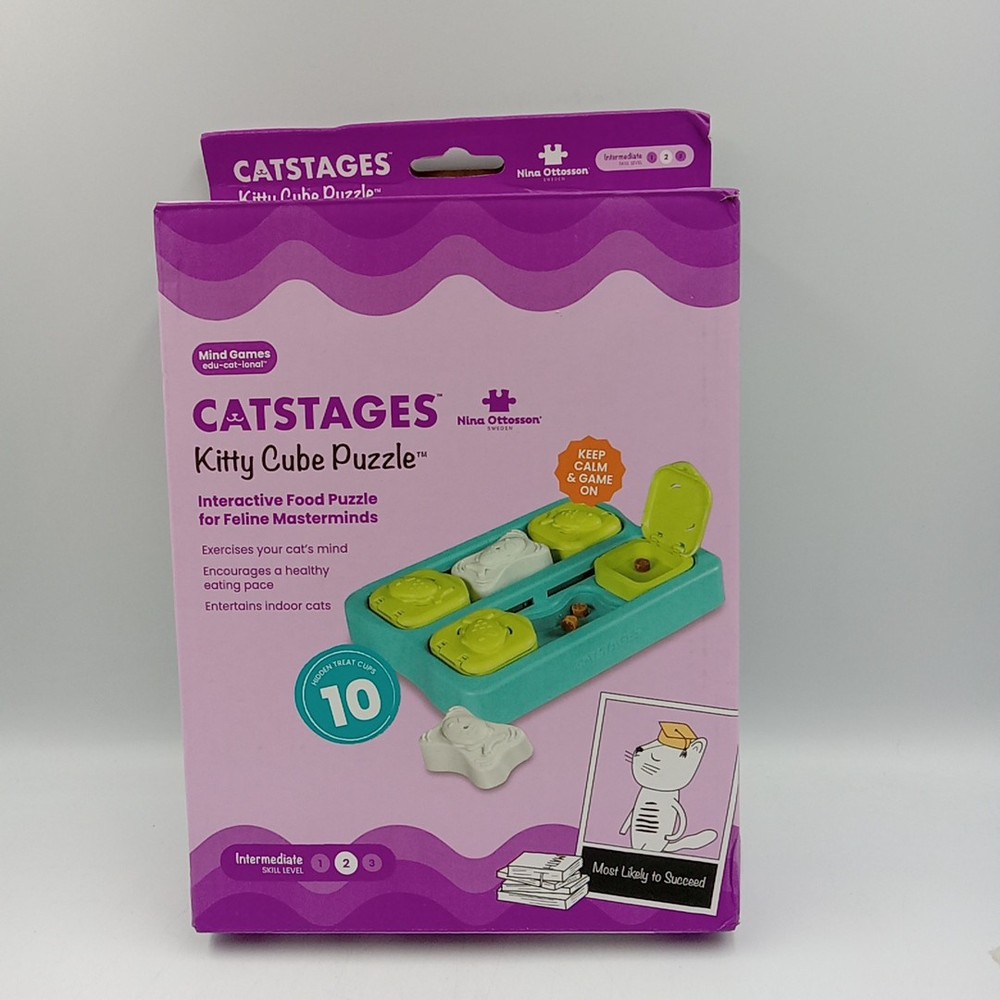 Kitty Cube Interactive Cat Treat Puzzle, Blue..... ....................127