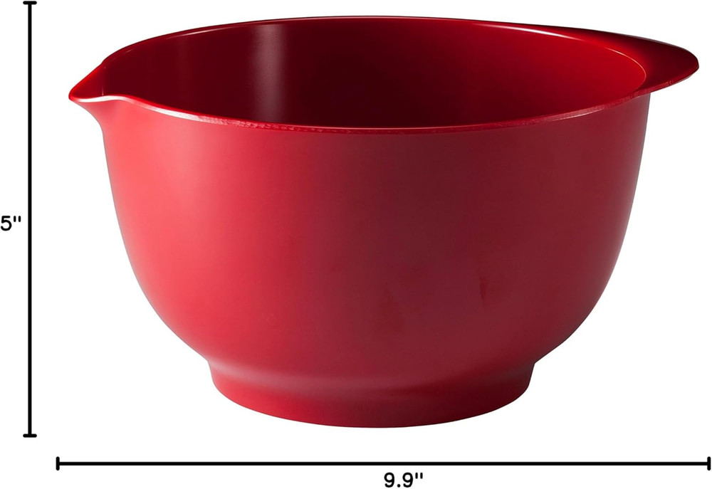 Classic 3 Liter Melamine Mixing Bowl, Red