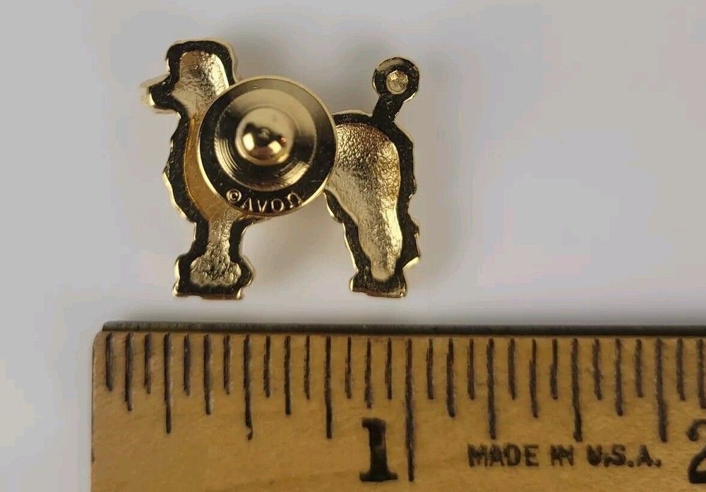 Gold Tone Poodle Pin 1"