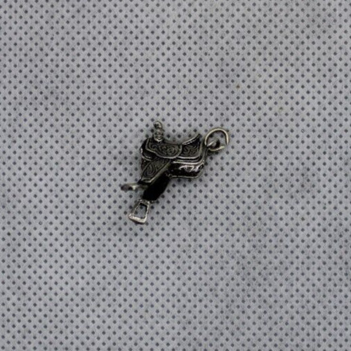 Sterling Silver Saddle  Charm