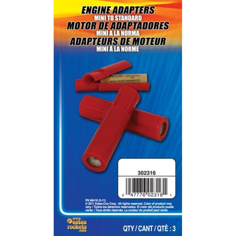 Estes 2316 Mini to Standard Engine Adapter, for Model Rockets (3 sets)