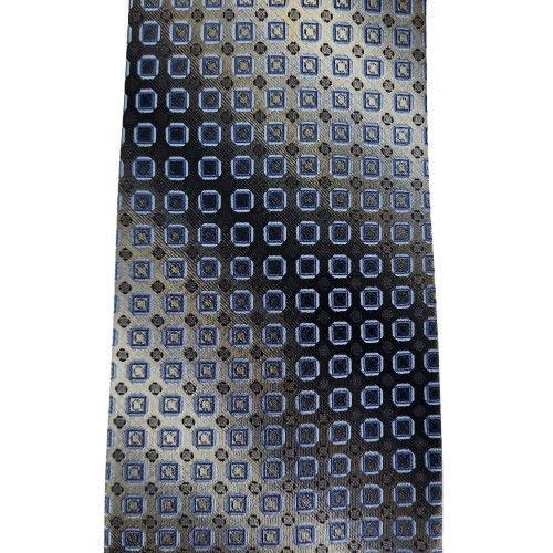 Pronto Uomo Gray Blue Square 100% Silk Tie-Extra Long