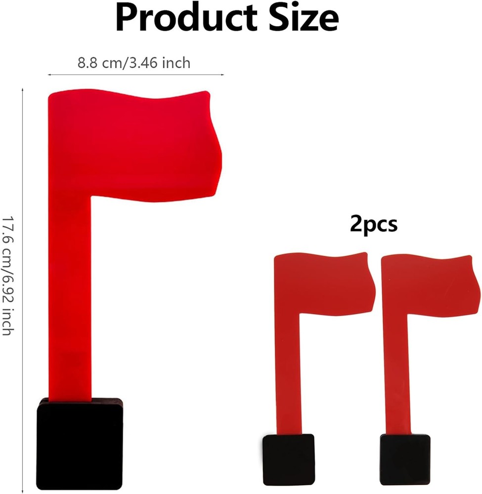 2-Pack Red Mailbox Flag Replacement Kit for Residential & Business Mailboxes