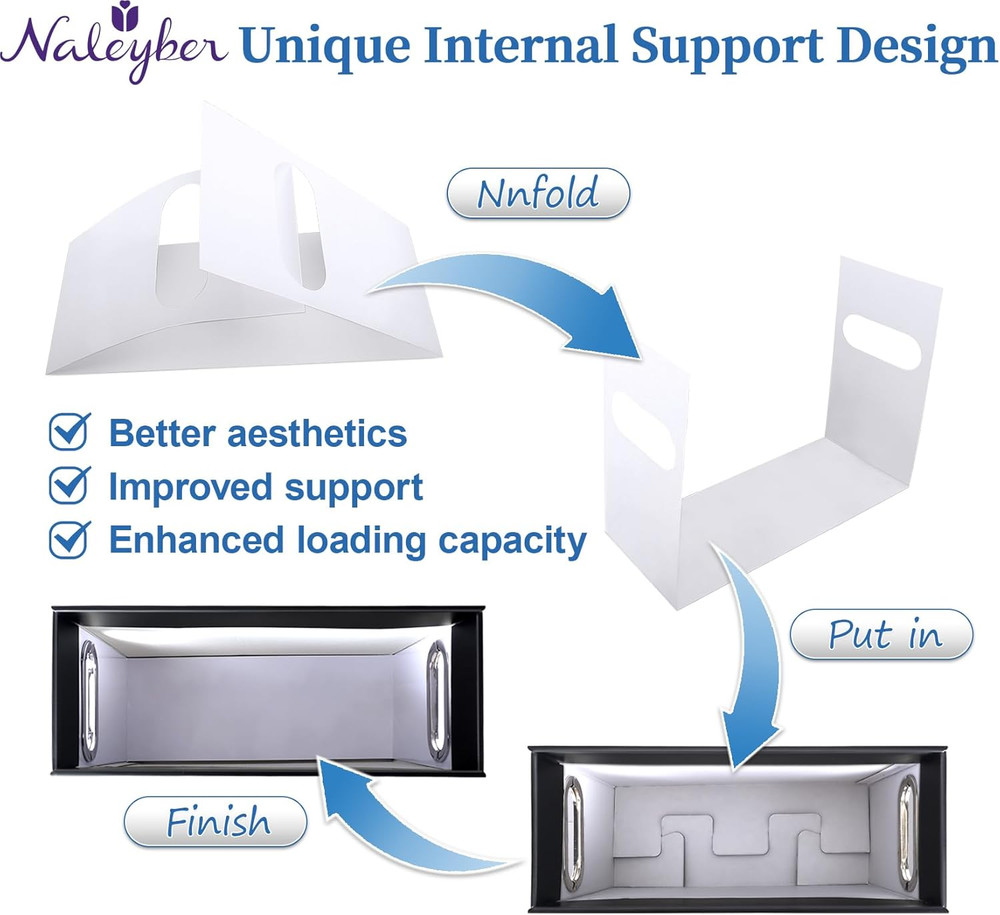 File Organizer Box with Lid & Handle, Thickened Cardboard Hanging File Folder...