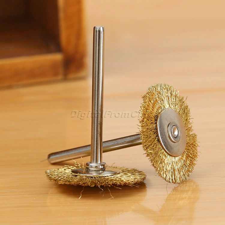 20Pc Brass Wire Wheel Brushes for Rotary Power Tool Drill Rust Weld Die Grinder
