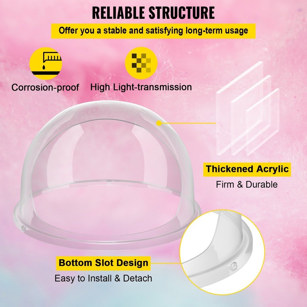 20.5in Anti-Static Bubble Shield for Candy Maker Machine Use
