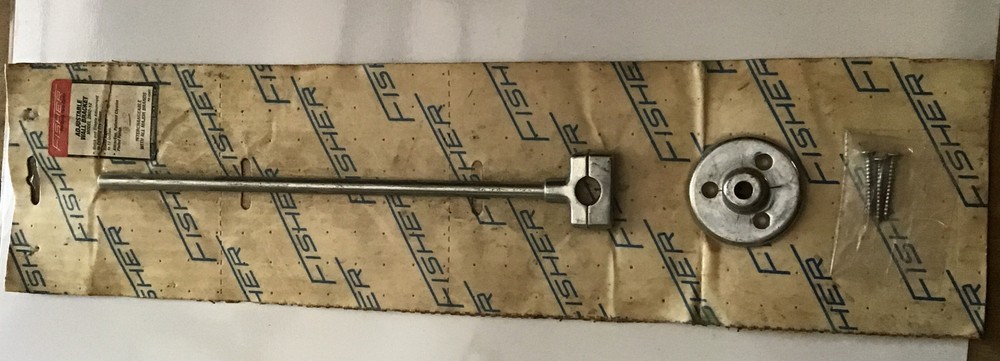 Fisher 2902-12 Wall Bracket with Rod, 12" Solid steel construction Adjustable