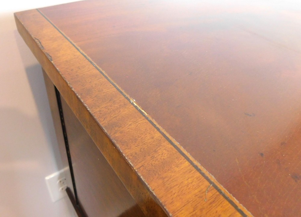 72" Lloyd Buxton Mahogany Serpentine Front Sideboard/Buffet Cabinet