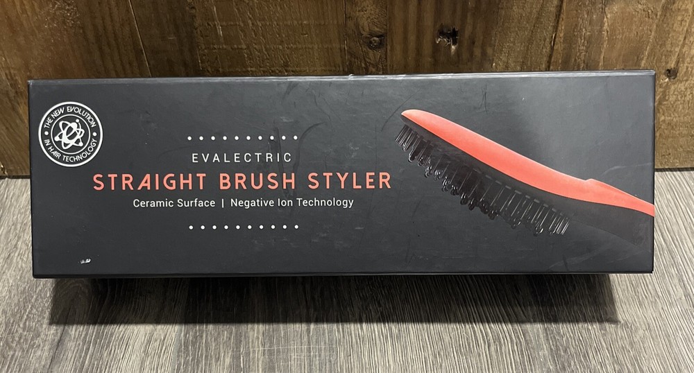 Evalectric Straight Brush Styler w/ Ceramic Surface & Negative Ion Technology