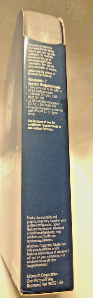 Microsoft Windows 7 Professional 32/64 Bit Dvd Discs Full Version for Windows B2