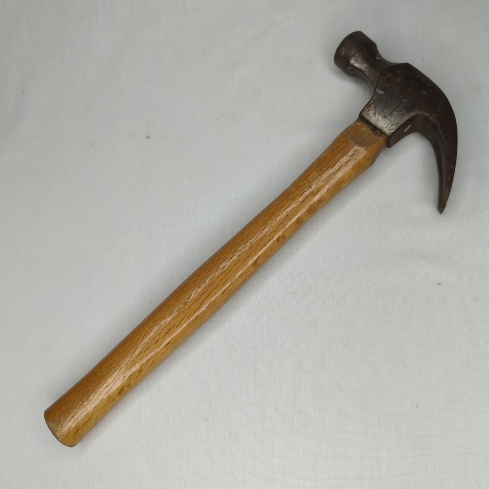 Vintage Hooked Claw Hammer with Wood Handle