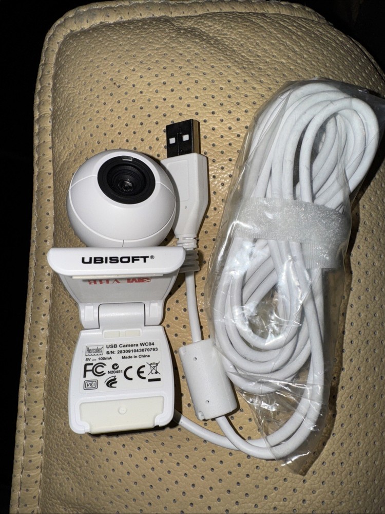 Hercules Ubisoft USB Camera PC, Mac, Game Consoles Webcam WC04 White