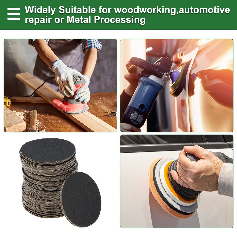 Sandpaper Round 30x30mm 600 Grit 100 Pcs Black Hook & Loop Sanding Sheets