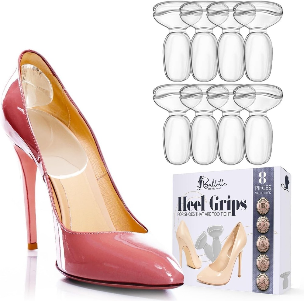 Silicone Heel Pads 8-Pack Natural