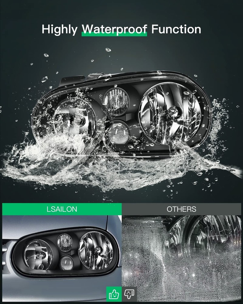 Headlight Assembly Replacement Fit 1999-2002 For Cabrio1999-2006