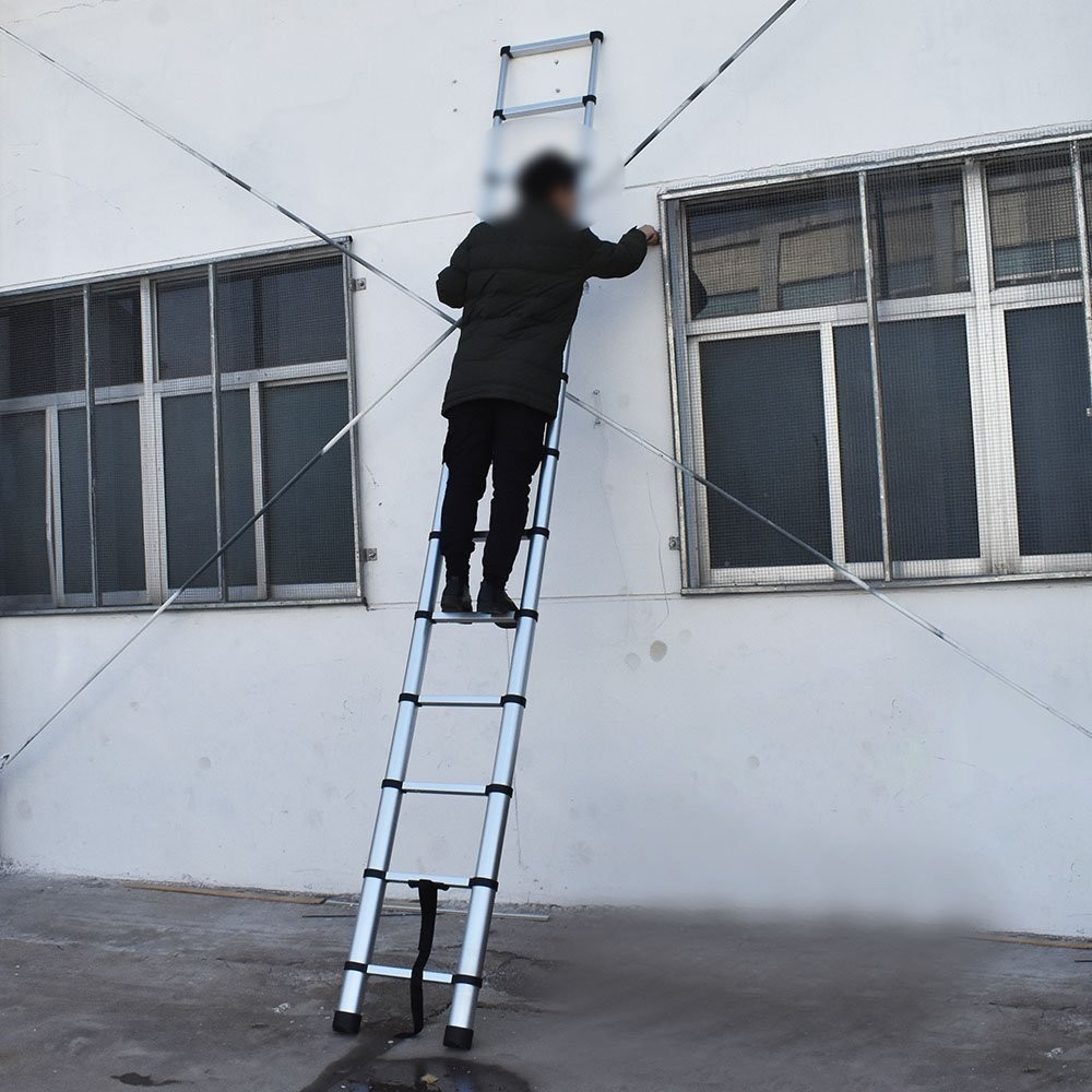 10.5FT Step Ladder Aluminum Telescoping Extension Multi-Purpose Ladder