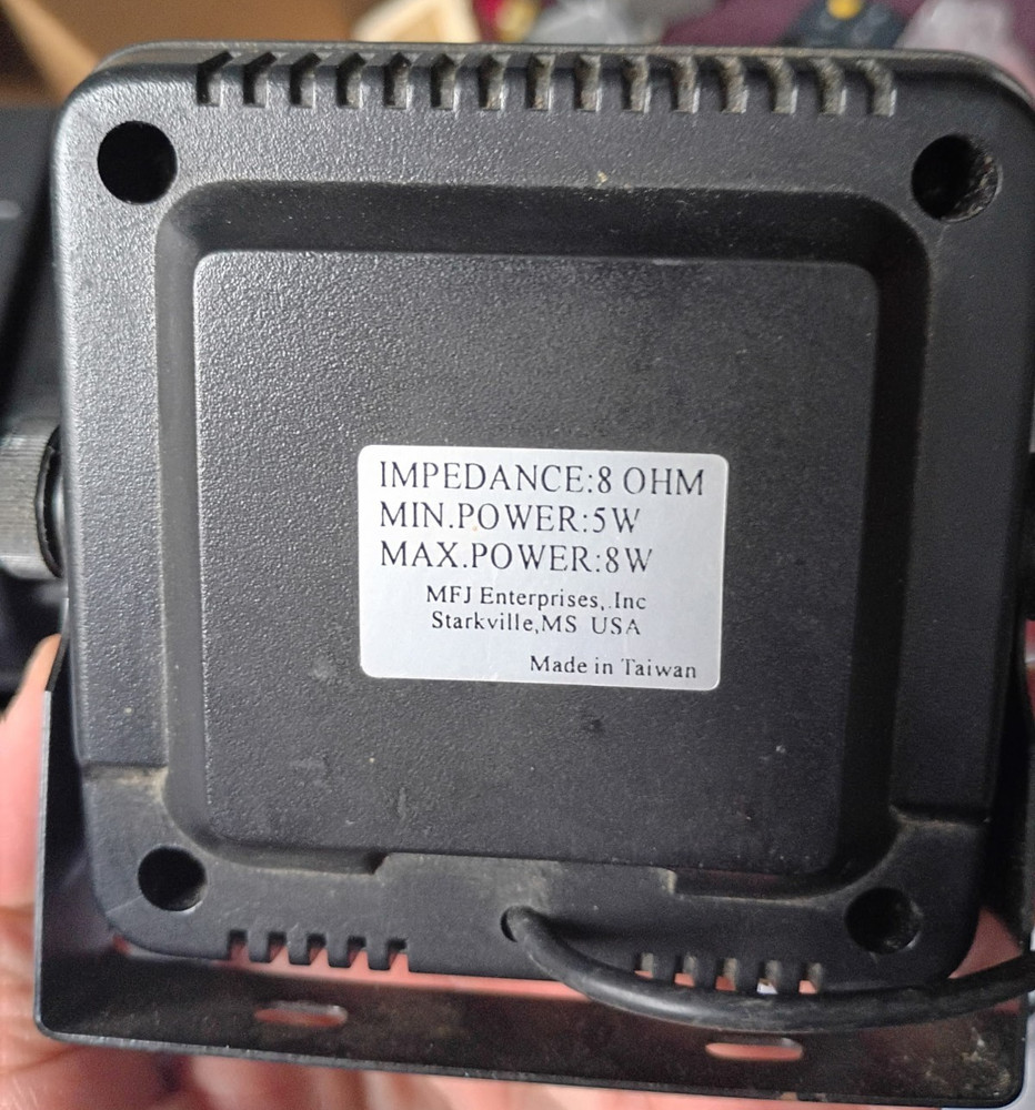 MFJ ClearTone Speaker Model MFJ-281 Black 3.5 mm Jack Rectangular Plastic Wired