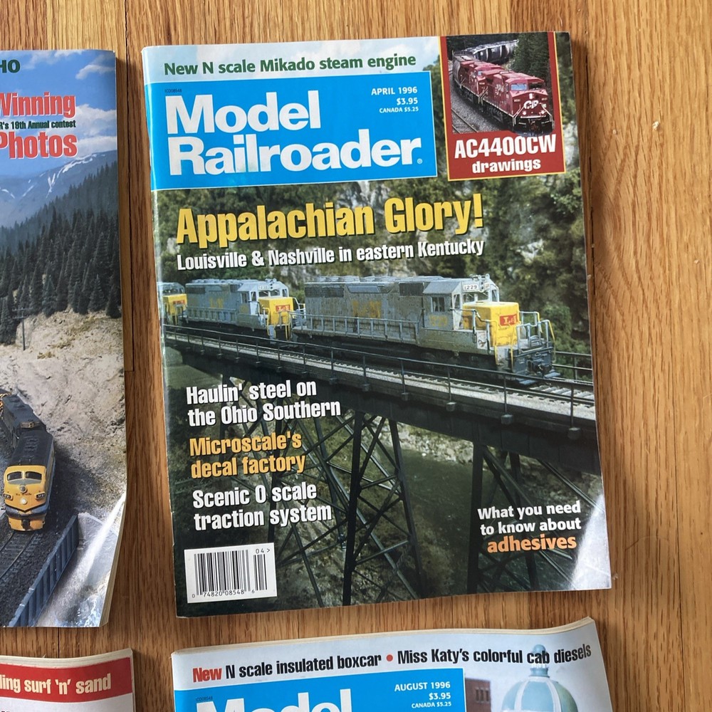 Model Railroader Magazine 1996 - 12 Issues