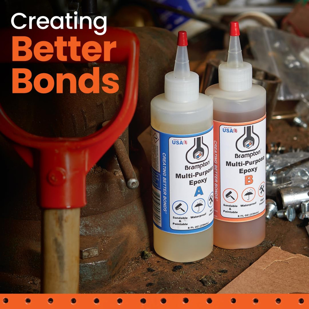 Brampton Multi-Purpose Epoxy, Quick 30-Minute Set, Waterproof 2-Part Epoxy Glue