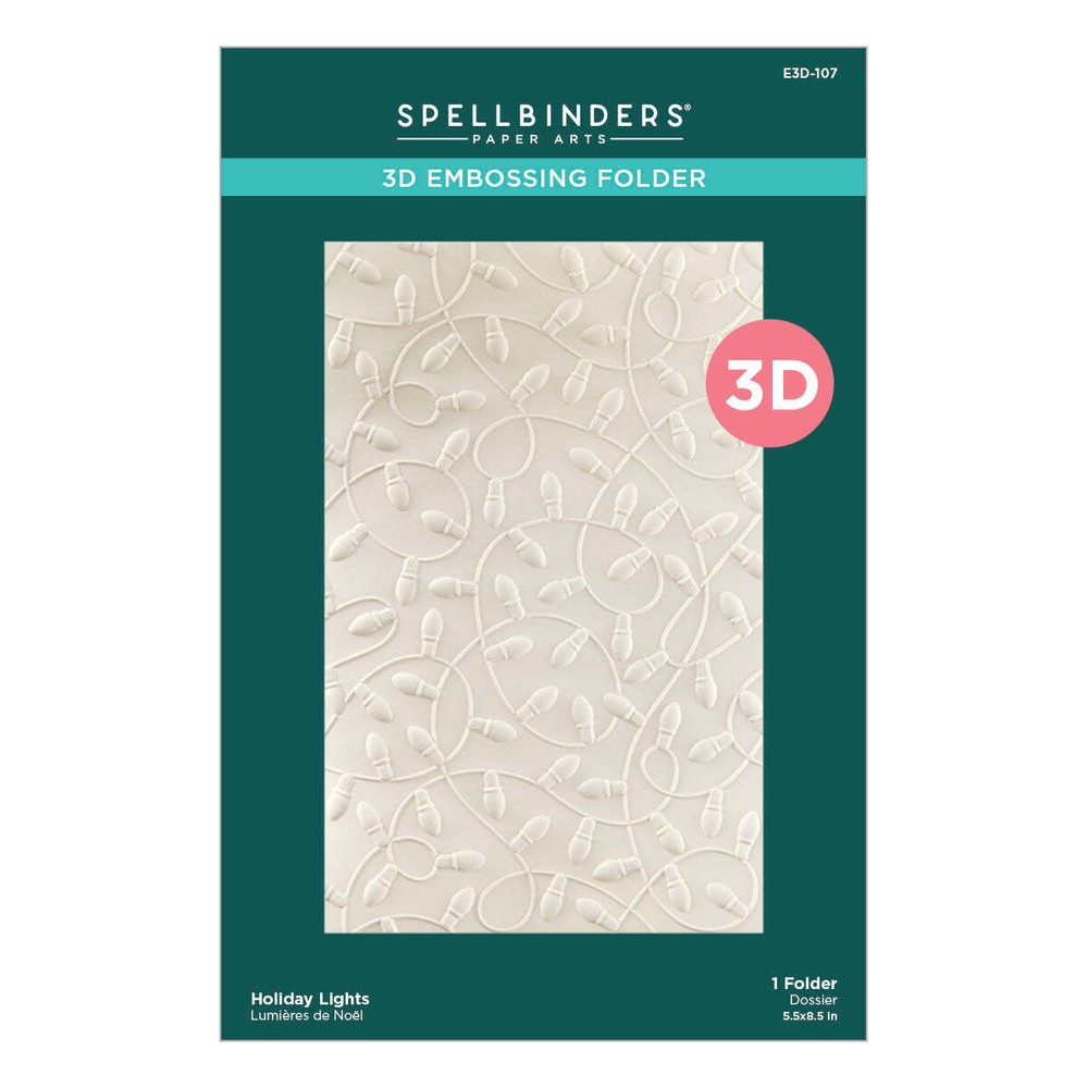 Spellbinders 3D Embossing Folder - Holiday Lights, E3D-107