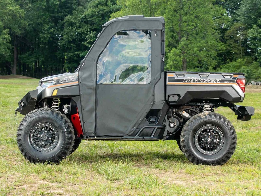 SuperATV Soft Cab Enclosure Doors Bobcat UV34 Sliding Rear Windshield - Light