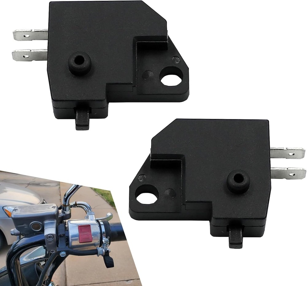 Motorcycle Front Brake Light Stop Switch, Square Type Upper Pump Black