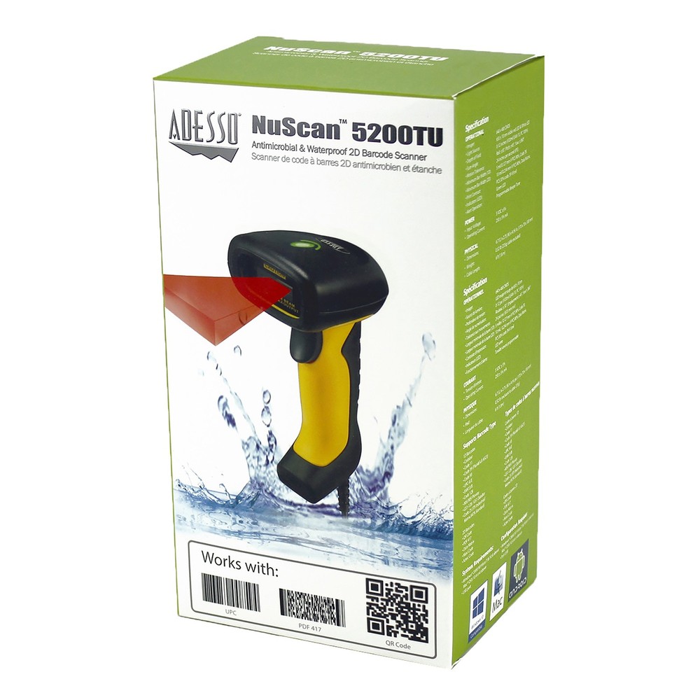 NuScan 5200T USB 2D Industrial Handheld Barcode Scanner