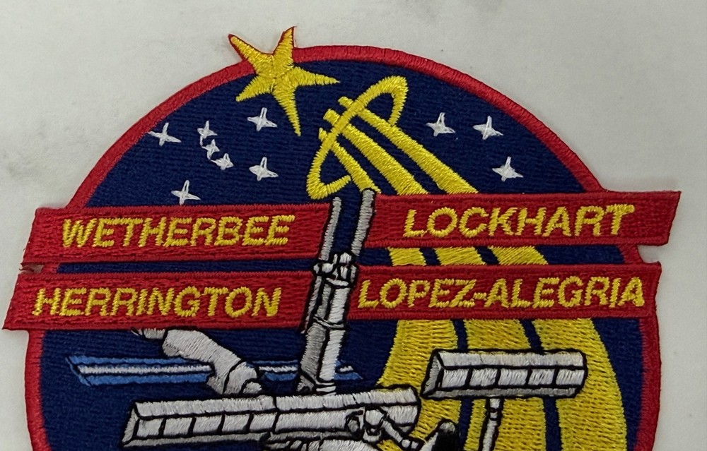 NASA ISS Patch Signed John Herrington First Native American Astronaut