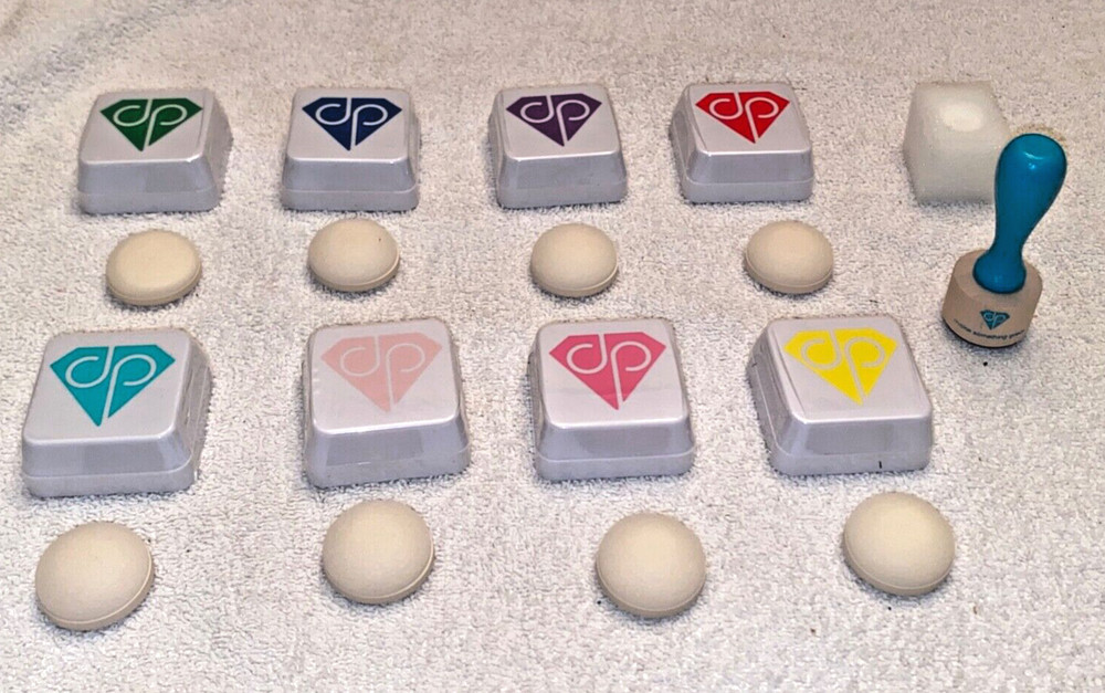 Diamond Press Ink Pads and Dauber Kit 8 Different Colors
