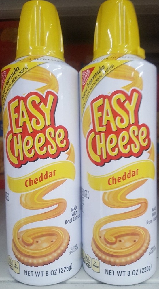 Kraft Easy Cheese Squeeze Can Cheddar Flavor ( 2 cans )
