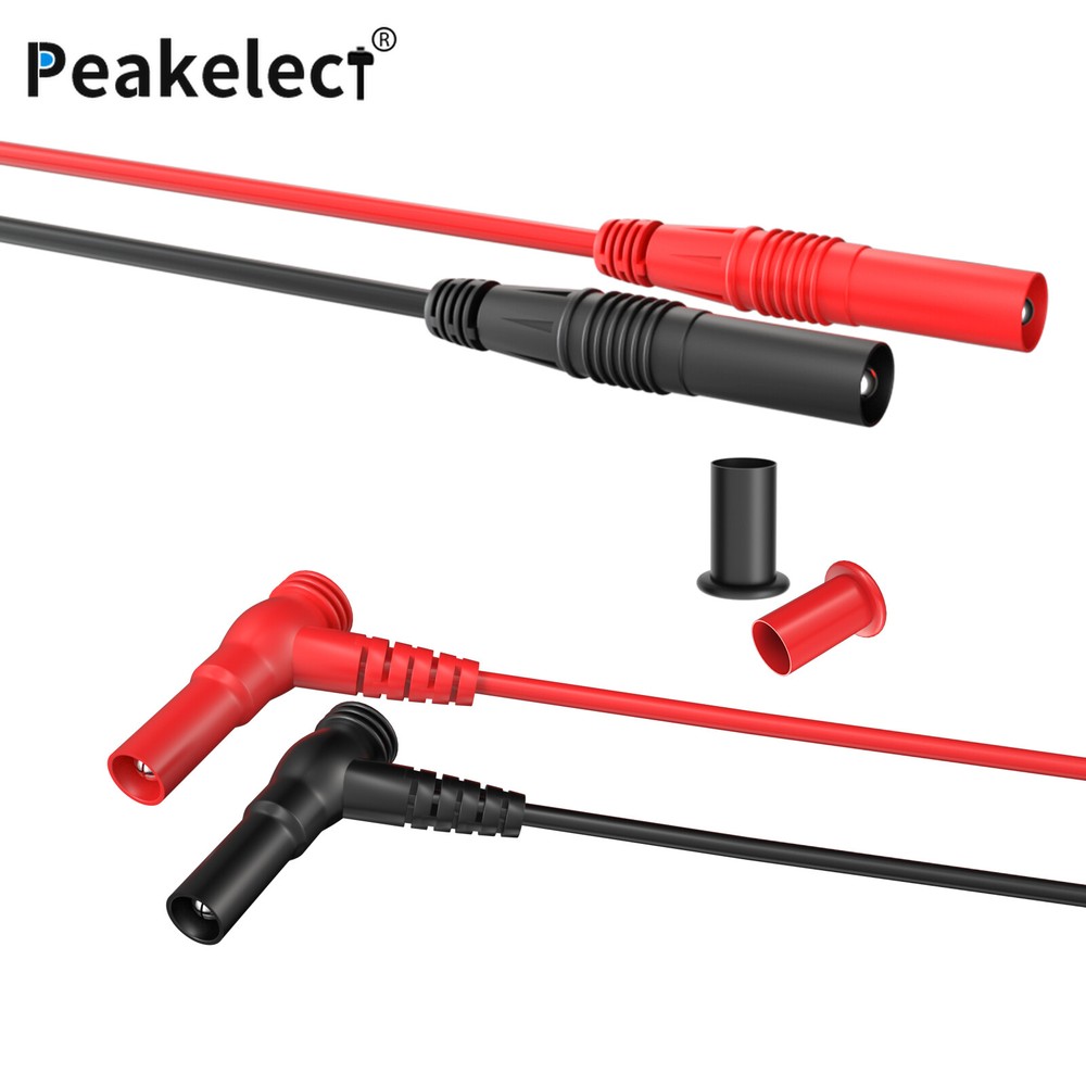 25PCS Silicone Multimeter Test Leads Kit with Replaceable Wire Piercing Probes