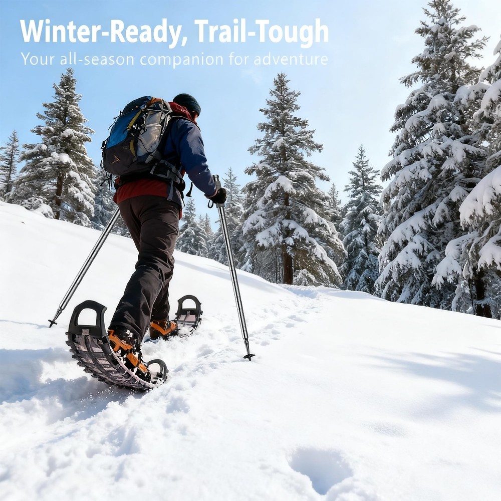 Trekking Pole Tactical Walking Stick, Multifunctional 6-section gray handle