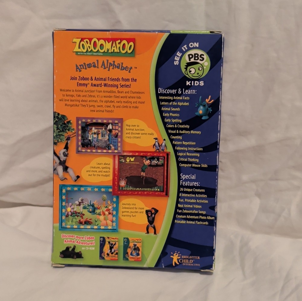 Zooboomafoo Animal Alphabet CD-ROM-UNOPENED BOX-