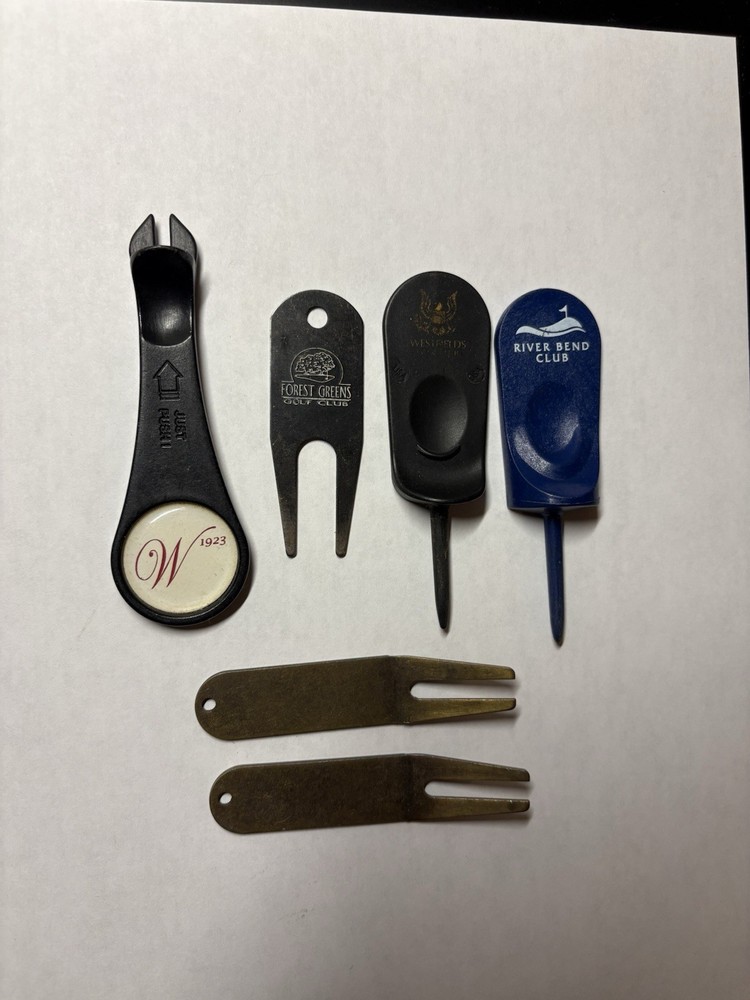(6) Rare Golf Divot Tools - A Nice Group!