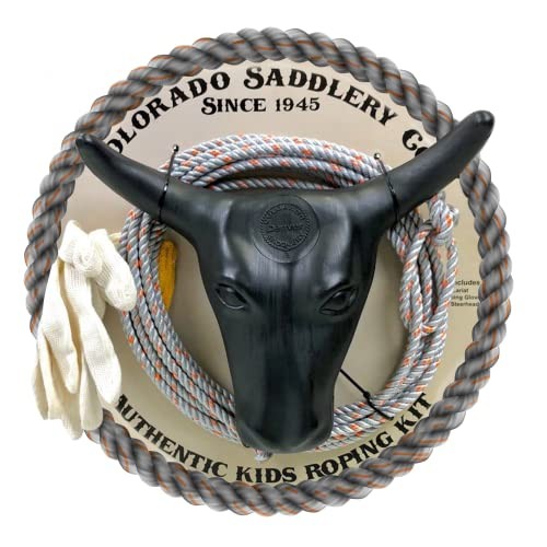 - Includes Lasso Rope, Roping Dummy Steer Head with Stakes, Junior Roping Kit