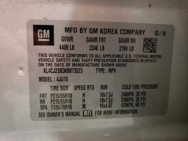 Buick Encore Automatic Transmission Torque Converter 2019 2018 2017 OEM