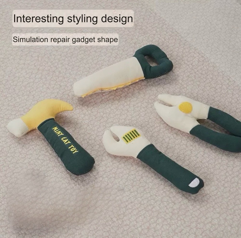 Catnip Cat Toy Set - Canvas Tool - Shaped Toys, Multi Pack