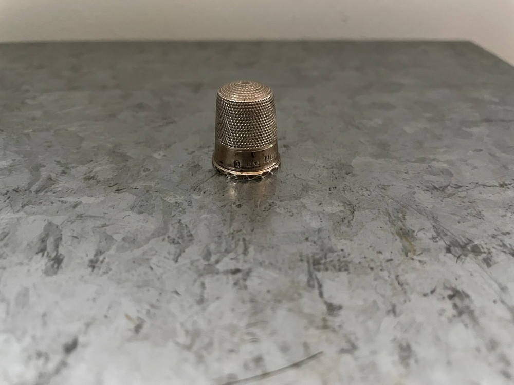 Vintage Solid Silver Thimble Birmingham Possibly James Swann & Son 1957