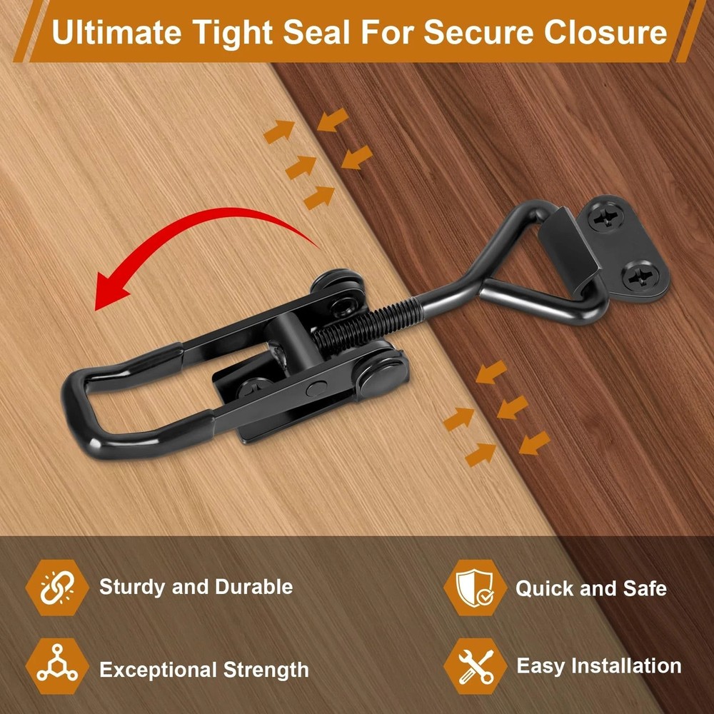 6 Pack Adjustable Toggle Latch Clamp, Upgraded Clamp Black