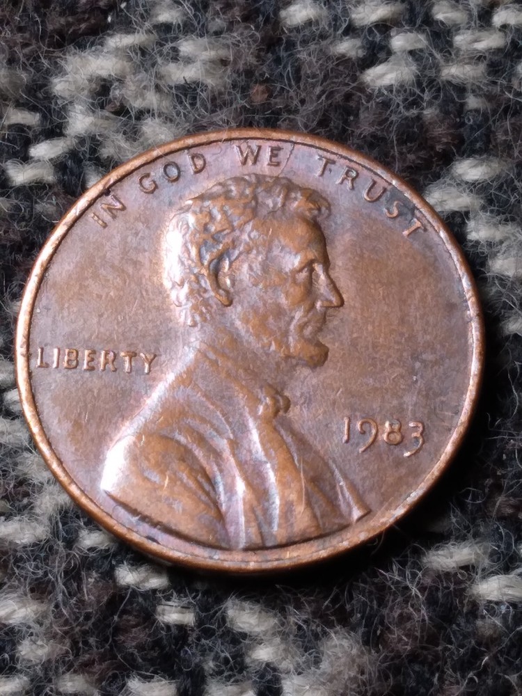 1983 P Lincoln Memorial Cent Weak Strike Multiple Die Breaks