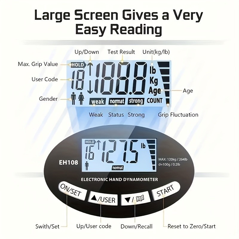 Electronic Hand Grip Strength Trainer, For Hand Exercise, Strength Training