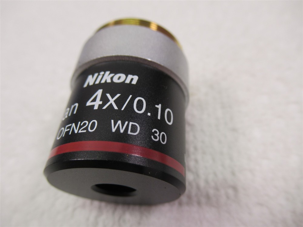 Nikon E Plan 4x / 0.10 OFN20 WD 30 Microscope Objective Lens for Eclipse Models