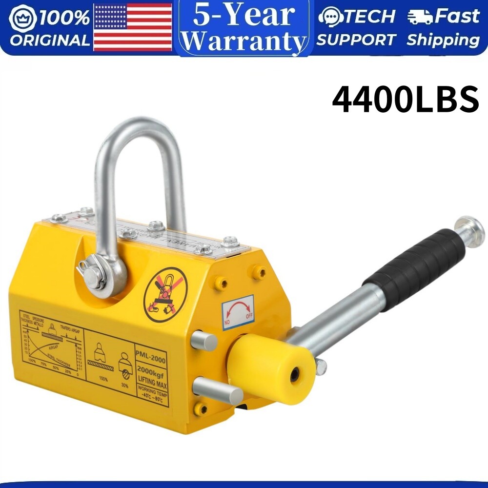 Heavy Duty Magnetic Lifter 4400Lbs Pulling & Lifting Capacity Permanent Lift